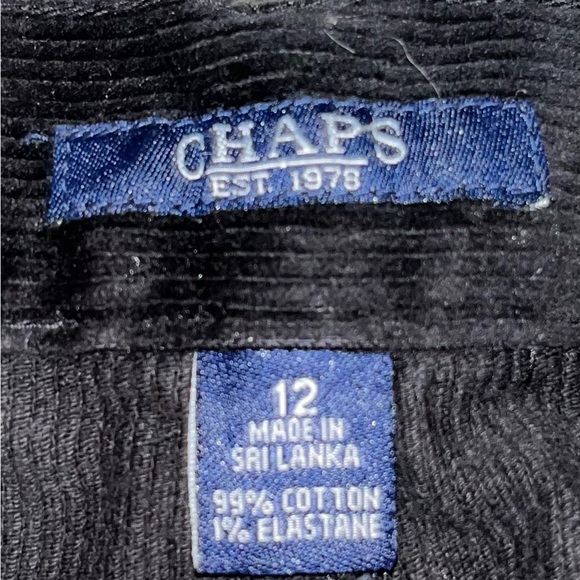 Chaps Ralph Lauren Women's Black Corduroy Jeans Black Womens Size 12 - Picture 6 of 6